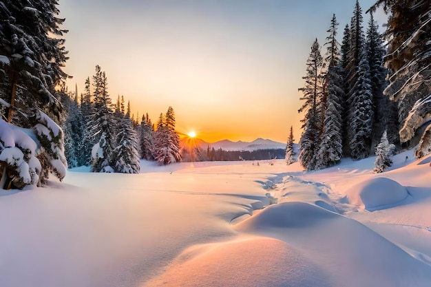 fondo de naturaleza de nieve