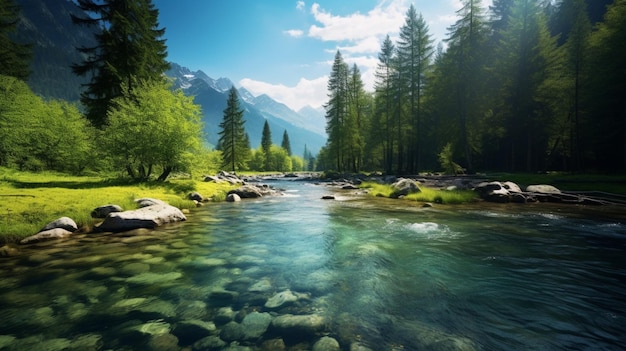 El fondo de la naturaleza del río