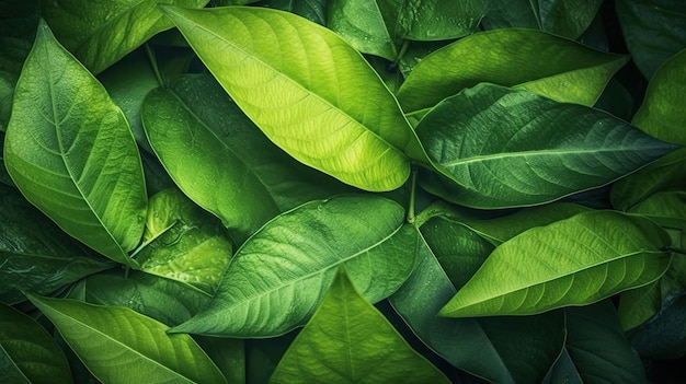 Fondo de naturaleza con textura un primer plano de hoja verde