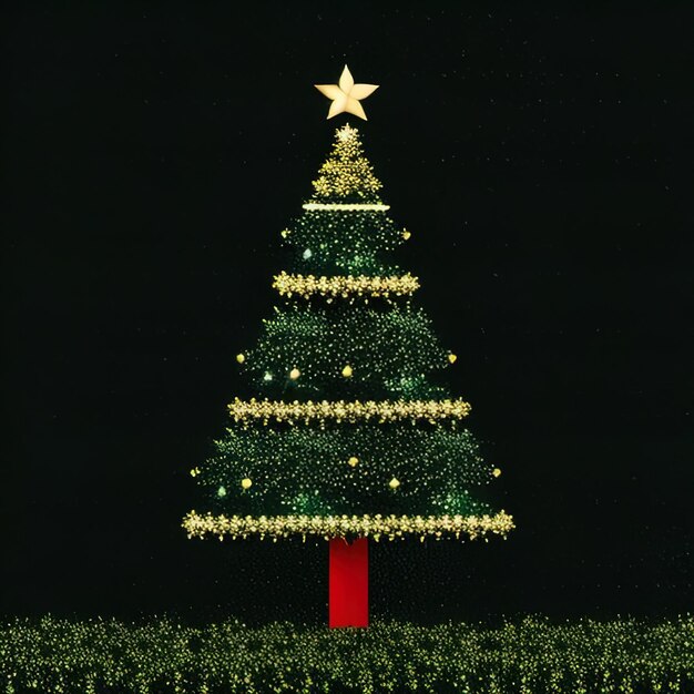 Foto fondo de navidad abstracto hecho de adornos para árboles de navidad