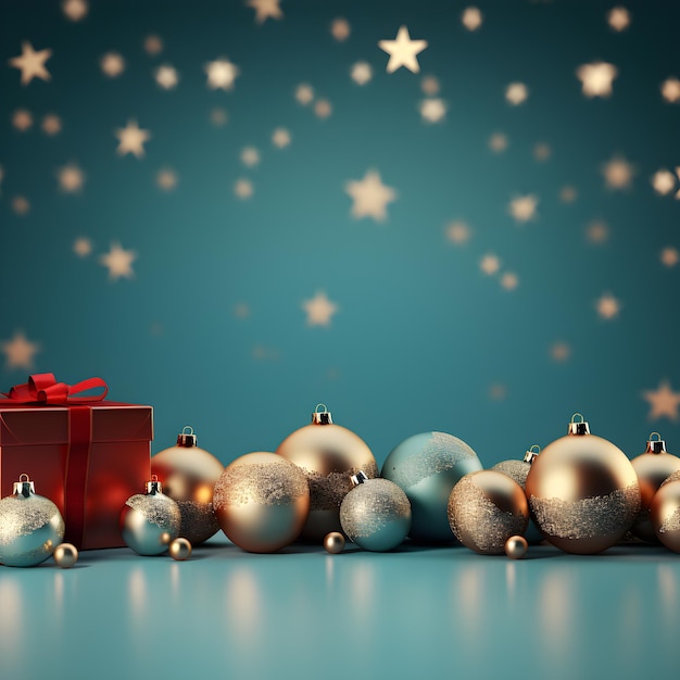 Fondo de Navidad y Año Nuevo representación 3d ilustración 3d