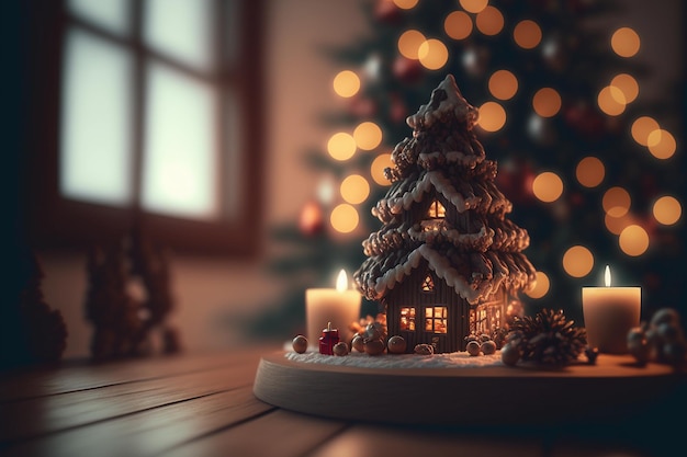 Fondo de navidad árbol de año nuevo