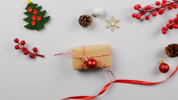 Fondo de Navidad con caja de regalo