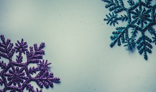 Fondo de Navidad de copo de nieve de invierno