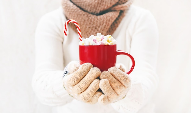 Fondo de navidad Feliz año nuevo. Enfoque selectivo