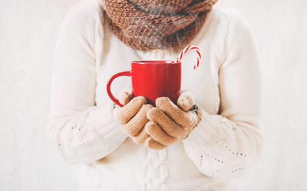 Fondo de navidad Feliz año nuevo. Enfoque selectivo