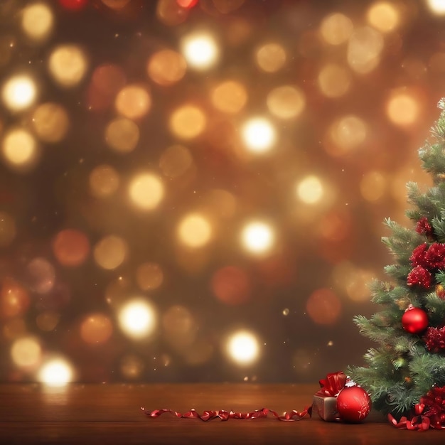 Fondo de Navidad fondo abstracto festivo con luces y estrellas desenfocadas de bokeh