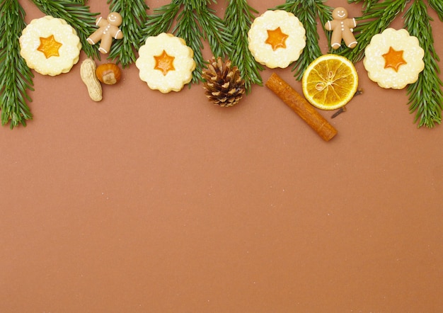 Foto fondo para navidad con galletas y más