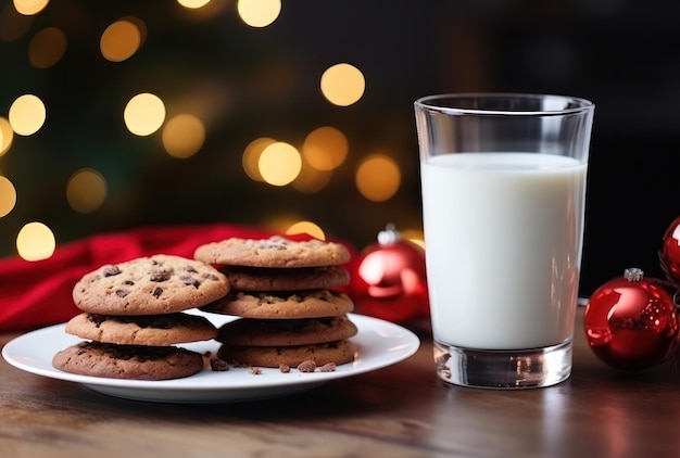 Fondo de Navidad con galletas