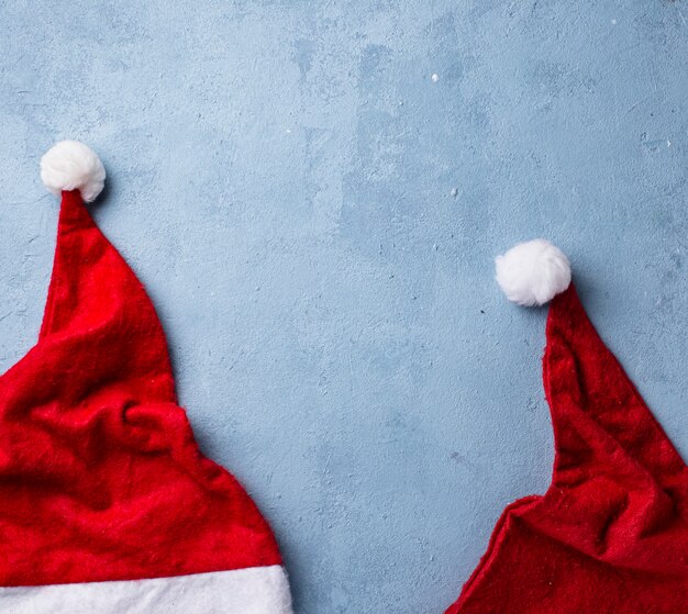 Fondo de Navidad con gorro de Papá Noel