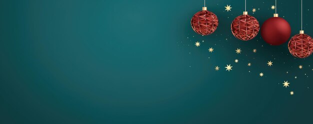 Fondo de Navidad con hermosos adornos Copiar estandarte espacial Generativo ai