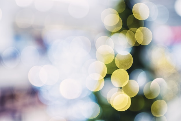 Foto fondo de navidad iluminación bokeh, concepto de navidad