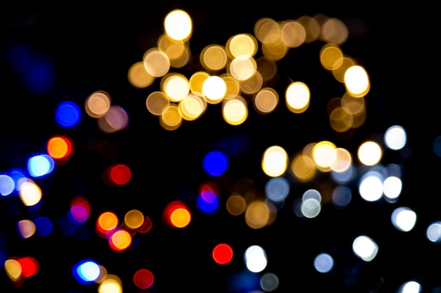 Foto fondo de navidad luces de la calle glam