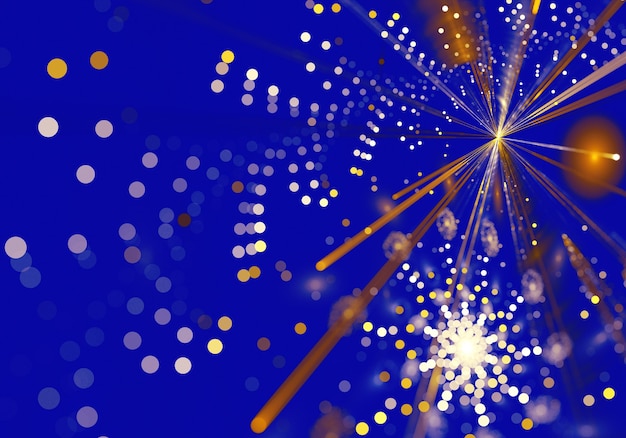 Foto fondo de navidad, luces de navidad fractal, tarjeta de navidad