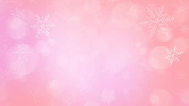 Fondo de navidad rosa con copos de nieve color retro