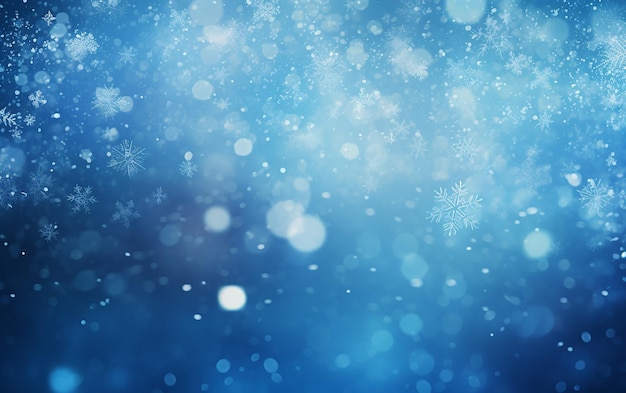 Fondo de Navidad Snowflake Serenity con diseño Bokeh