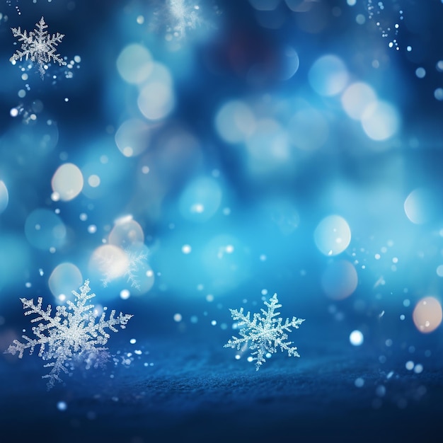 Fondo de Navidad Snowflake Serenity con diseño Bokeh