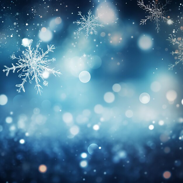 Foto fondo de navidad snowflake serenity con diseño bokeh