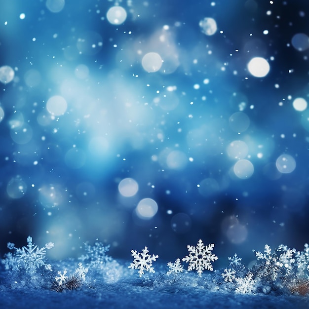 Fondo de Navidad Snowflake Serenity con diseño Bokeh