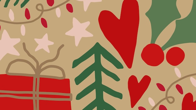 Fondo de Navidad Tema de color rojo verde