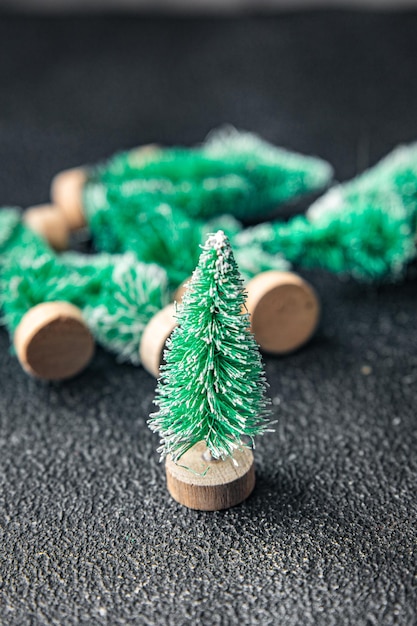 fondo de navidad vacaciones feliz año nuevo árbol de navidad comida comida en la mesa espacio de copia