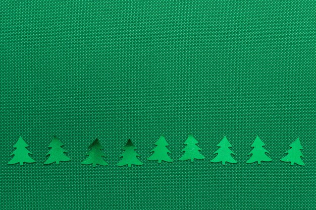 Fondo de Navidad verde con textura de tela