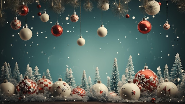 Fondo de Navidad vintage con decoración