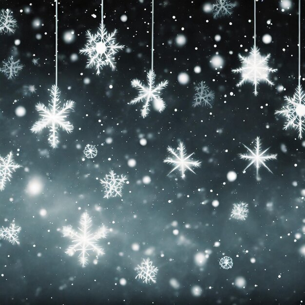 Fondo navideño con diseños de copos de nieve y estrellas