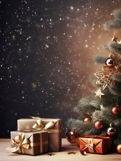 Fondo navideño con espacio en blanco para el texto