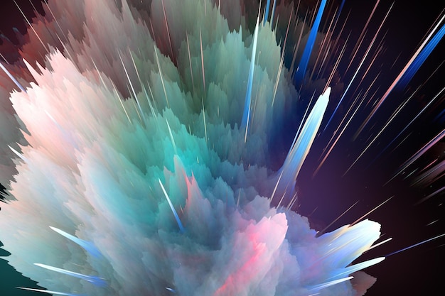 Fondo de nebulosa abstracto colorido explosión espacial