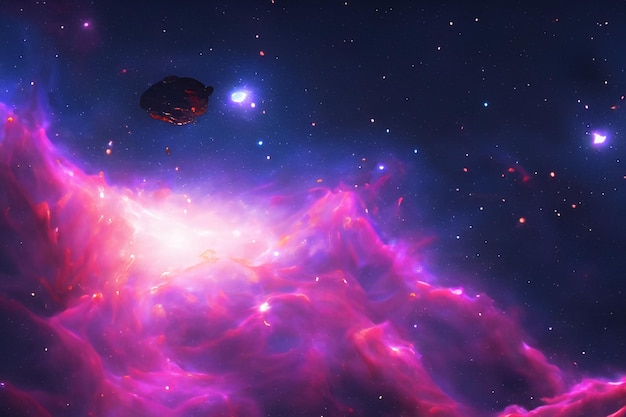 fondo de la nebulosa espacial