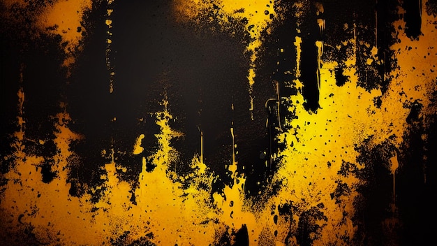 Un fondo negro y amarillo con textura grunge