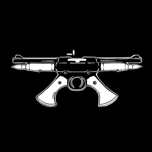 un fondo negro con un arma y la palabra arma en él