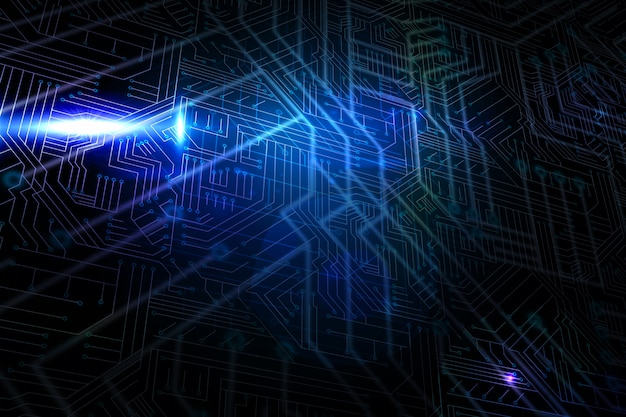 Fondo negro y azul futurista