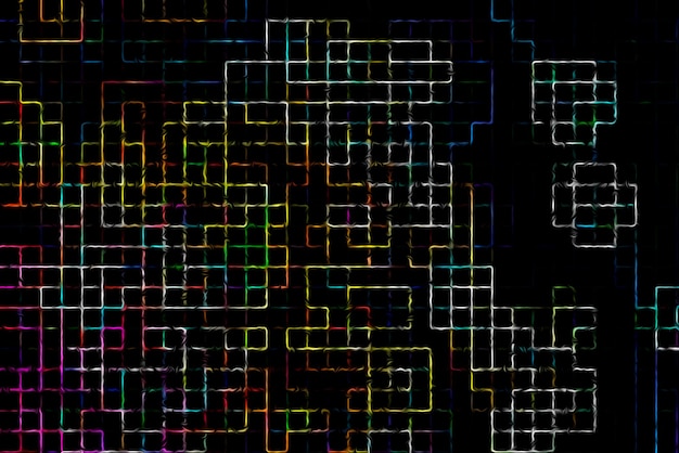 fondo negro con una cuadrícula de cuadrados de diferentes colores fondo hermoso abstracto con negro y otros colores
