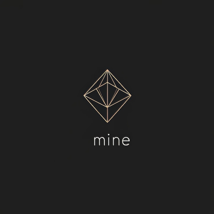Foto un fondo negro con un diamante dorado en él