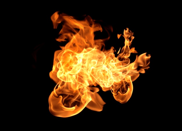 Fondo negro del extracto del fuego del calor de la llama