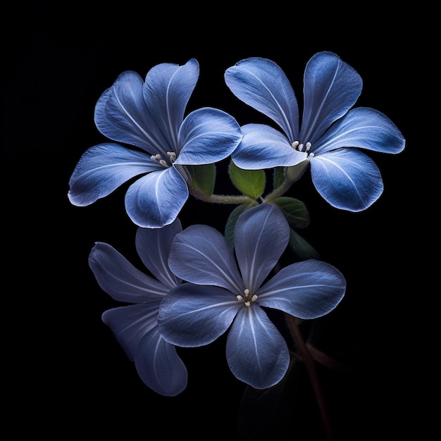 Un fondo negro con flores azules y la palabra amor.