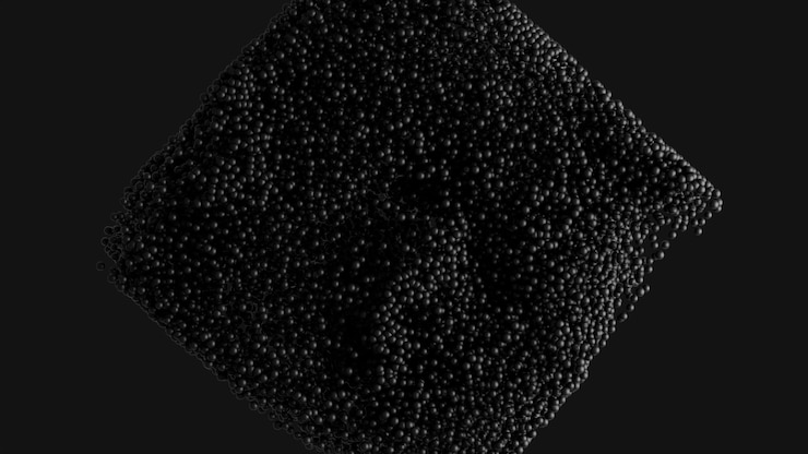 Foto un fondo negro con un fondo negro con muchos puntos en él
