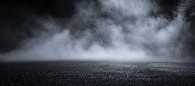 un fondo negro con un fondo negro y una nube blanca de humo