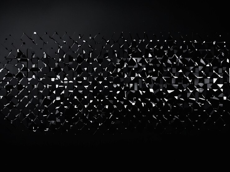 Foto un fondo negro con un fondo plateado y negro con algunos cuadrados pequeños