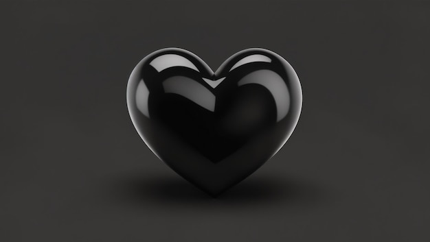 Fondo negro con forma de corazón negro