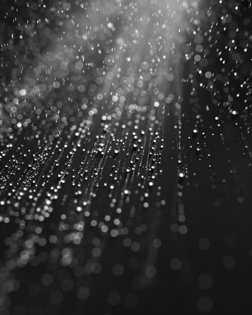 Un fondo negro con gotas de lluvia cayendo