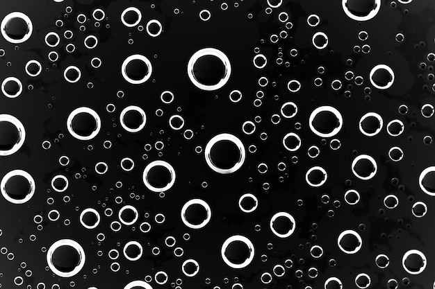 Fondo negro húmedo / gotas de lluvia para superponer en la ventana, concepto de clima otoñal, fondo de gotas de lluvia de agua sobre vidrio transparente