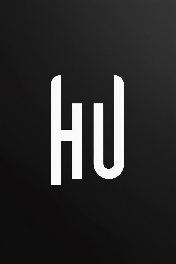 Foto un fondo negro con las letras h y h