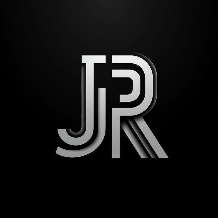 Foto un fondo negro con las letras j y j j