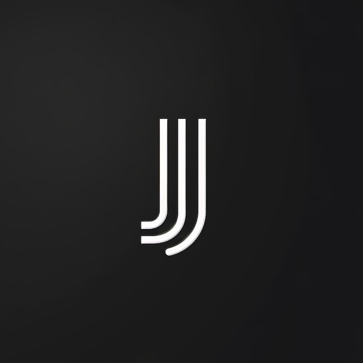 Foto un fondo negro con las letras j y j