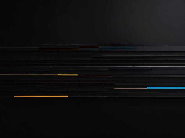 un fondo negro con una línea azul y naranja en el medio