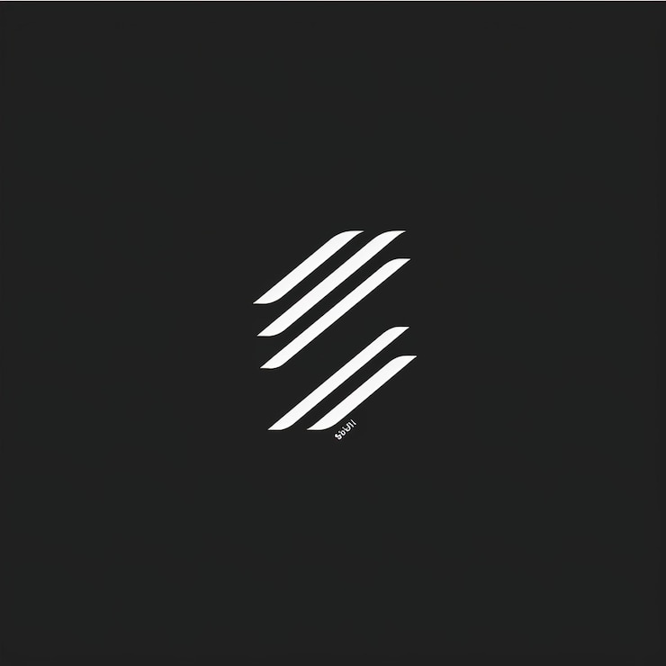 Foto un fondo negro con un logotipo blanco que dice s en él