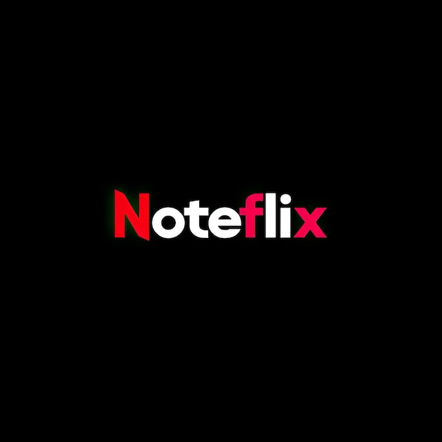 Foto un fondo negro con un logotipo rojo de netflix